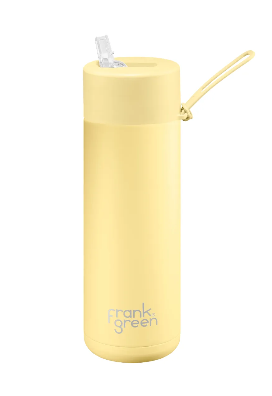 Frank Green 20oz/595ml Reusable Bottle Straw Buttermilk