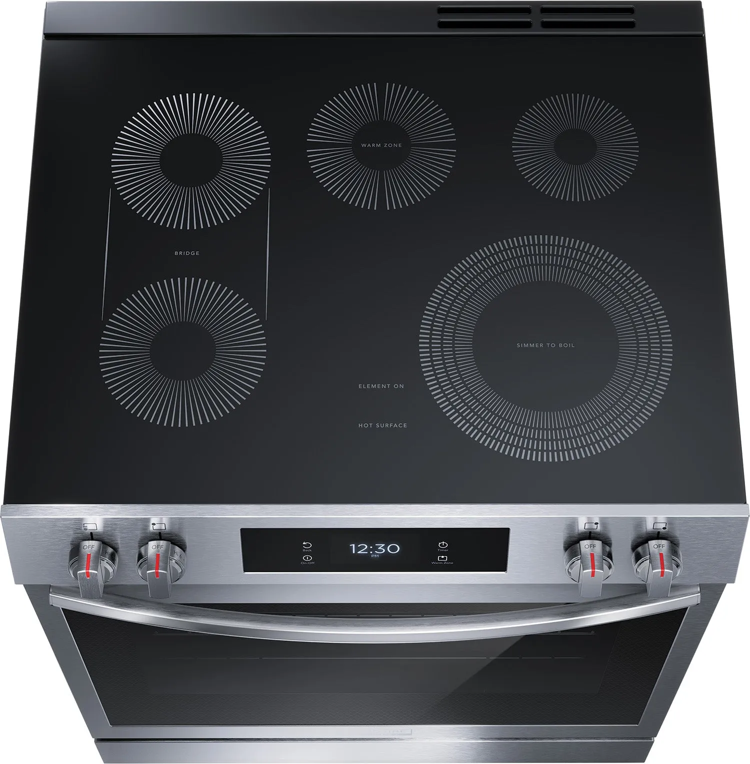 Frigidaire Gallery Smudge-Proof Stainless Steel 30" Front Control Electric Range with Total Convection (6.2 Cu. Ft) - GCFE306CBF