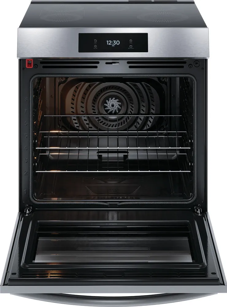 Frigidaire Gallery Smudge-Proof Stainless Steel 30" Front Control Induction Range with Total Convection (6.2 Cu. Ft) - GCFI306CBF