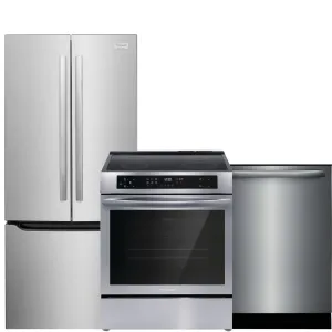 Frigidaire Kitchen Package with Smudge Proof Stainless Refrigerator, Induction Range & Built-In Dishwasher