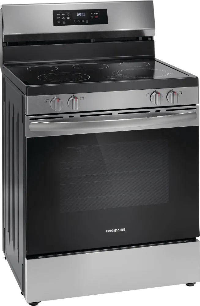 Frigidaire Stainless Steel 30" Freestanding Electric Range with Air Fry (5.3 Cu. Ft.) - FCRE308CAS