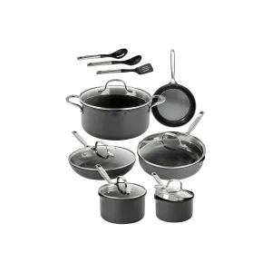 Gotham Steel Pro Ultra Ceramic 2X 15-Pc. Non-Stick Cookware Set - BLACK ONE SIZE
