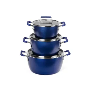 Granitestone Nesting Aluminum Dishwasher Safe Non-Stick Stockpot - BLUE ONE SIZE