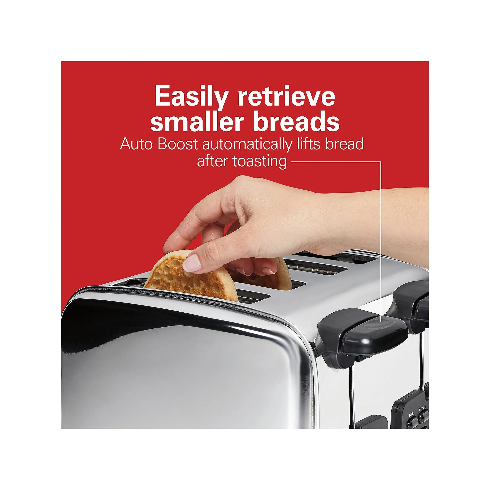 Hamilton Beach Classic 4 Slice Toaster with Sure-Toast Technology - Stainless Steel