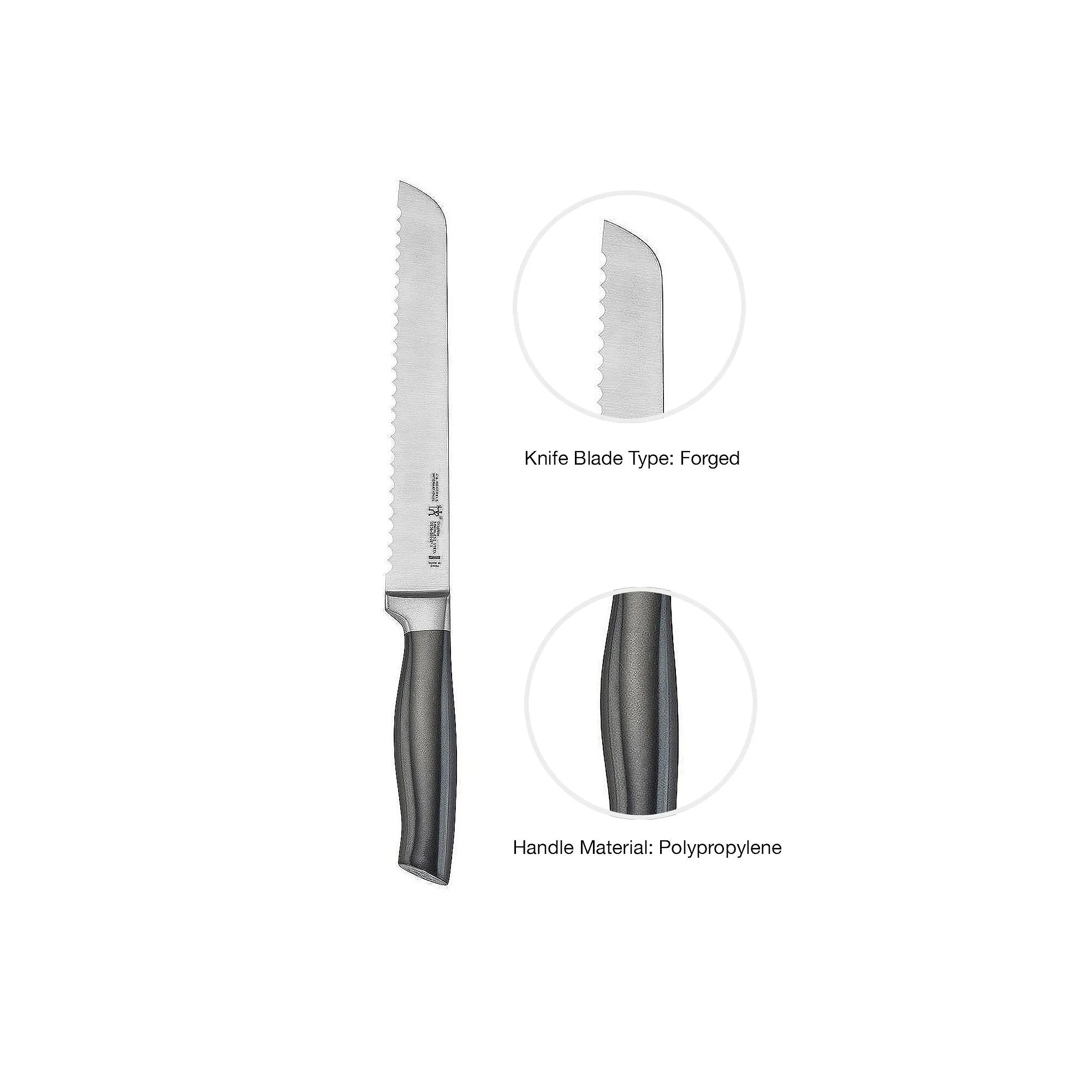 Henckels International Graphite 8" Bread Knife - Graphite GRPHT ONE SIZE