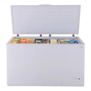 Kenmore 14.6 Cu. Ft. (413L) Garage-Ready Chest Freezer | Manual Defrost Deep Freeze | External Thermostat Dial | Balanced Hinge Lid | Hanging Storage Basket | White | For Basement Garage Shed Cottage