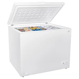 Kenmore 8.7 Cu. Ft. (246L) Garage-Ready Chest Freezer | Manual Defrost Deep Freeze | Balanced Hinge Stay-Open Lid | Storage Basket | External Thermostat Dial | White | Basement Garage Shed Cottage