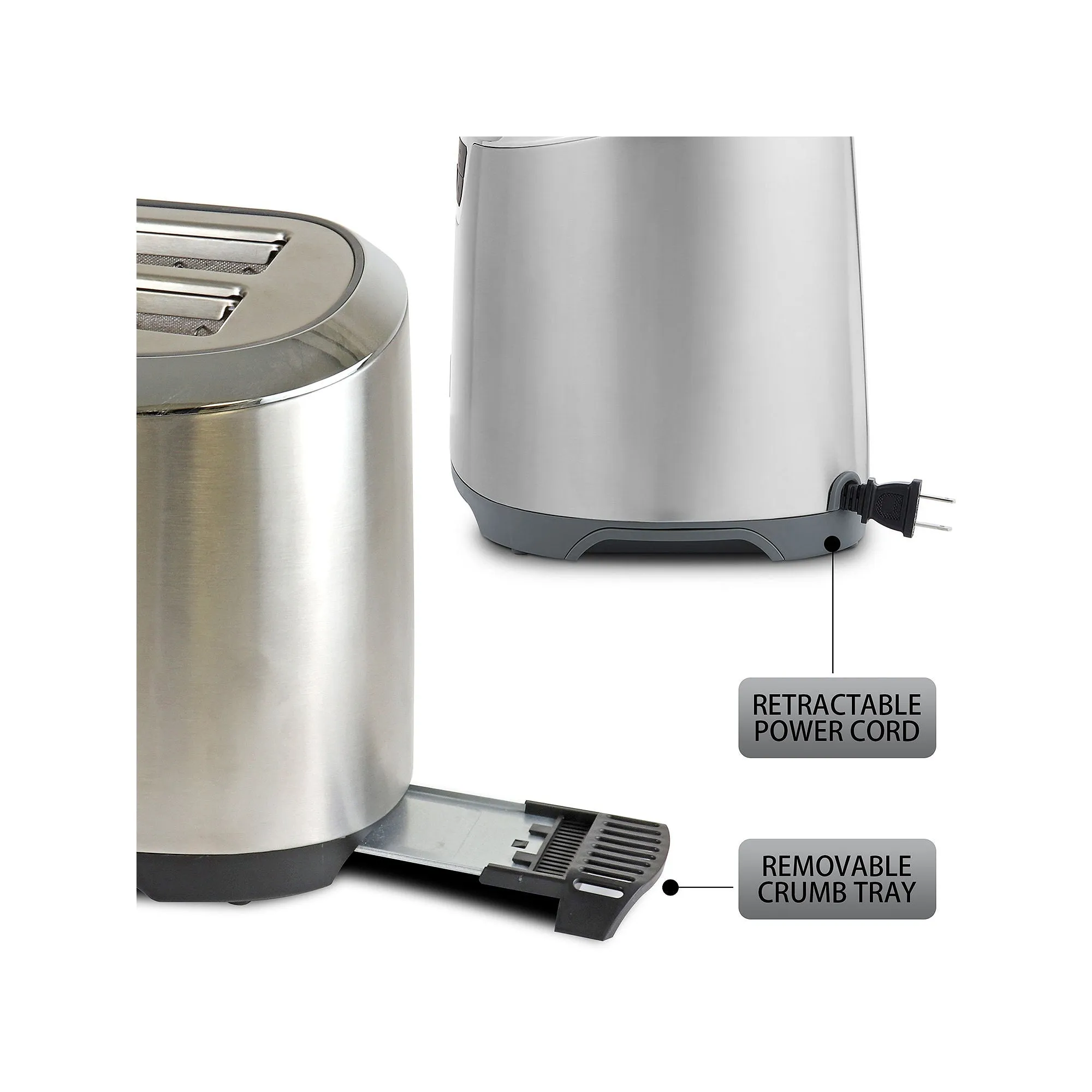 Kenmore KKELST4SS Elite 4-Slice Auto-Lift Long Slot Toaster, Stainless Steel