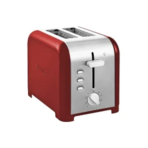 Kenmore KKTS2SR 2-Slice Stainless Steel Toaster, Red/Silver