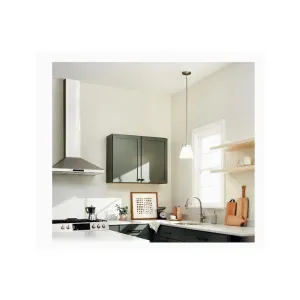 Kichler 1687NI Hendrik Transitional Etched Glass Cone Pendant Light Brushed Nickel