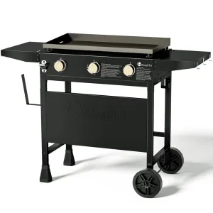 KingChii KC1995C3 3-Burner 28" Propane Griddles Outdoor Flat Top Gas Grill Griddle for Camping