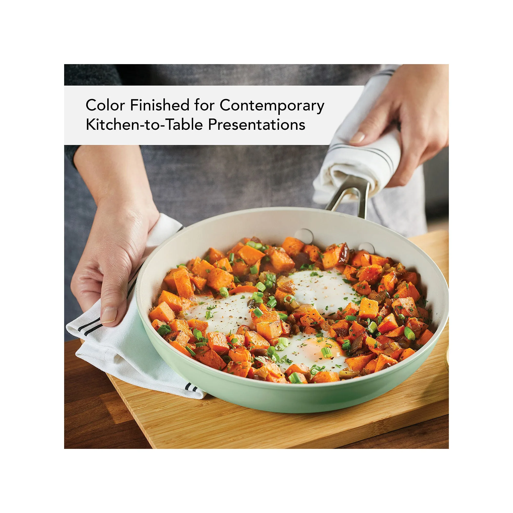Kitchenaid 12.25" Non-Stick Frying Pan - Pistachio GREEN ONE SIZE