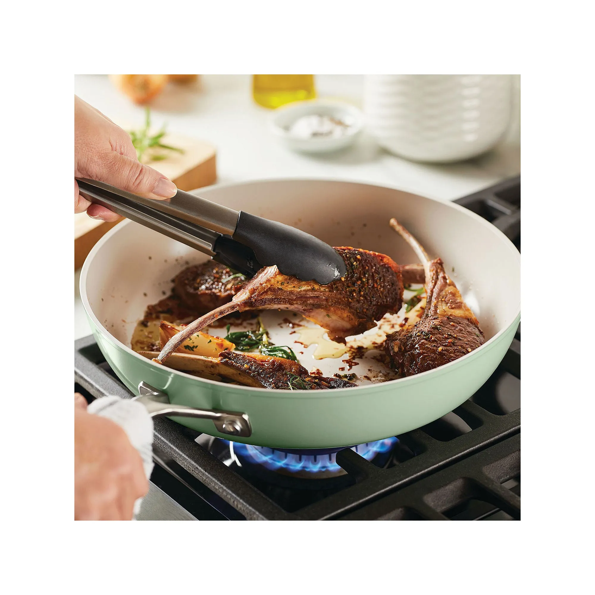 Kitchenaid 12.25" Non-Stick Frying Pan - Pistachio GREEN ONE SIZE
