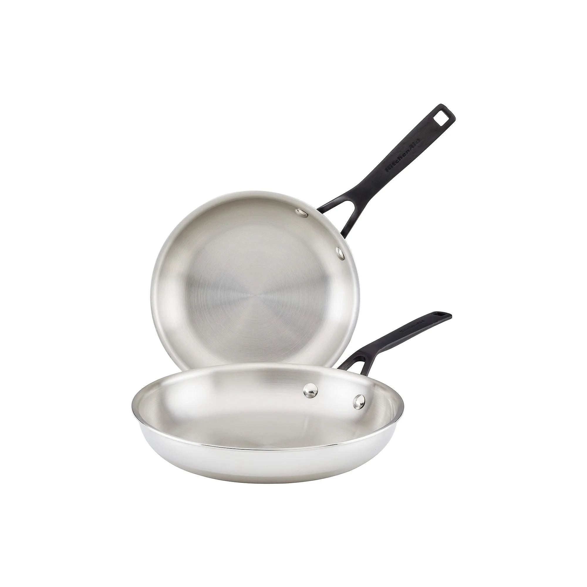 Kitchenaid 5-Ply Clad Stainless Steel 2-Pc. Frying Pan - SILVER ONE SIZE