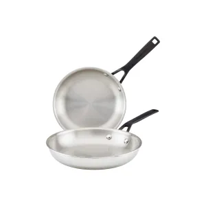 Kitchenaid 5-Ply Clad Stainless Steel 2-Pc. Frying Pan - SILVER ONE SIZE