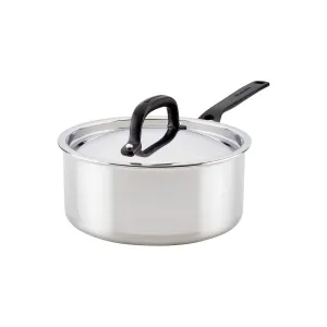 Kitchenaid 5-Ply Clad Stainless Steel 3-Qt. Sauce Pan - SILVER ONE SIZE