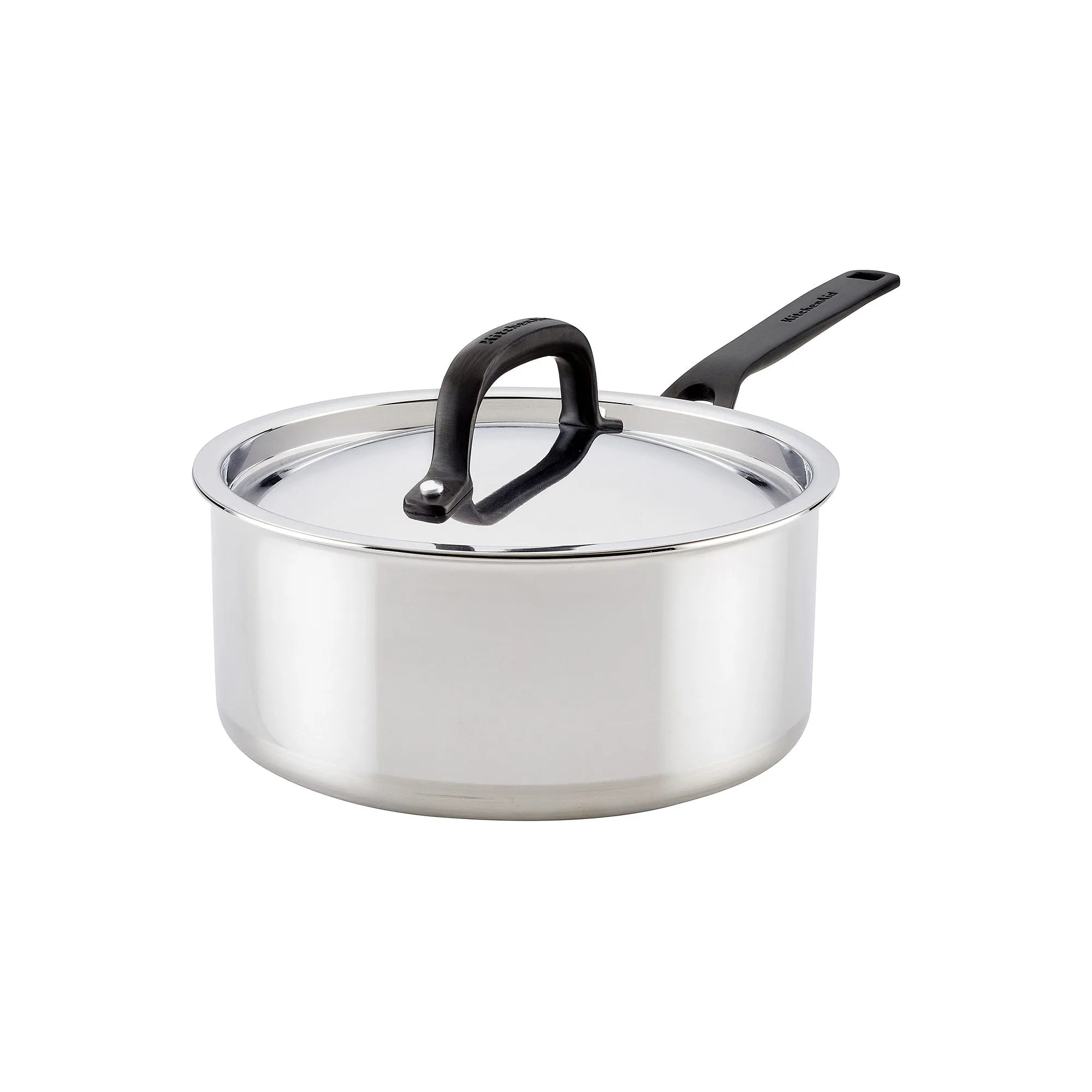 Kitchenaid 5-Ply Clad Stainless Steel 3-Qt. Sauce Pan - SILVER ONE SIZE