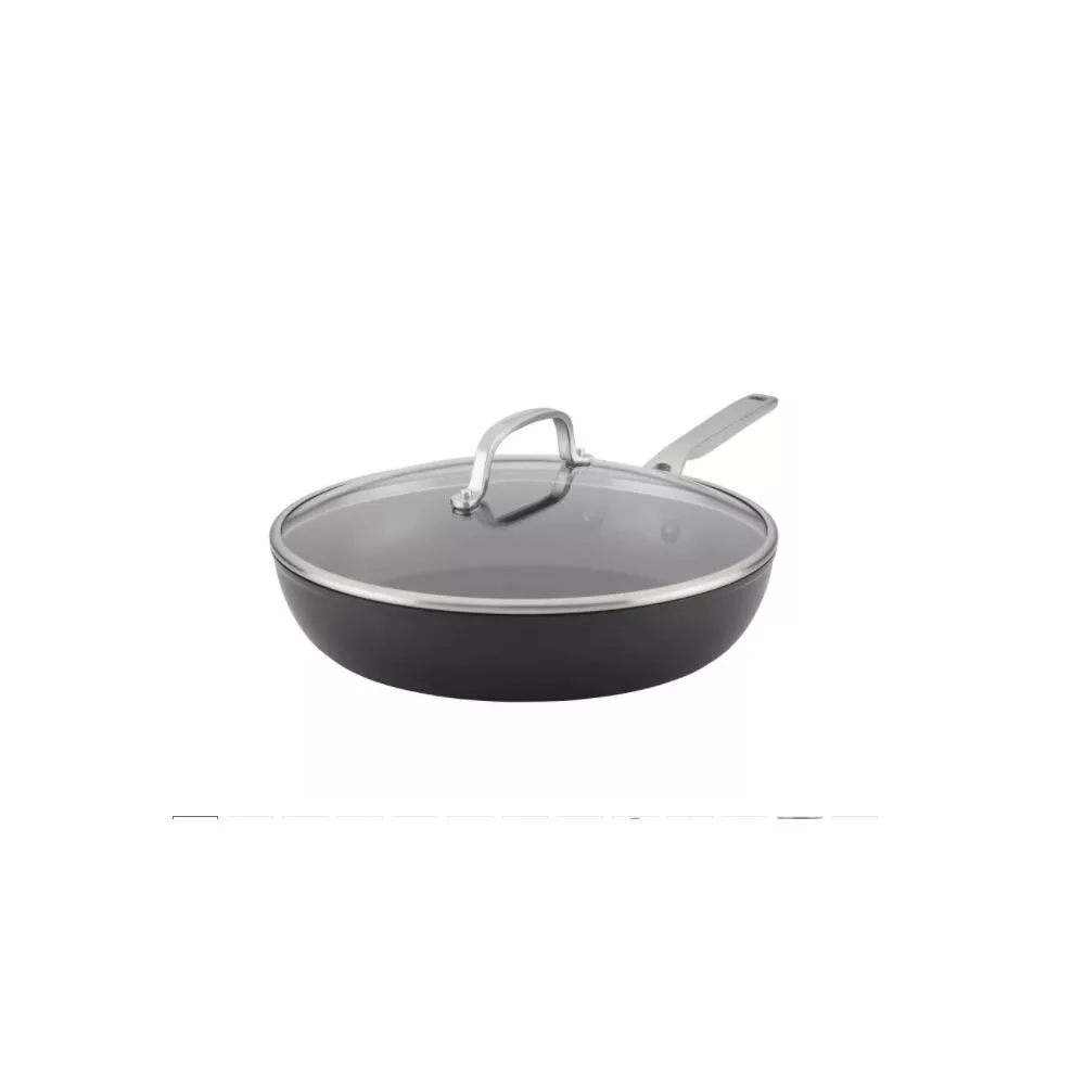 KitchenAid 80123 Hard-Anodized Induction 12.25" Nonstick Frying Pan with Lid