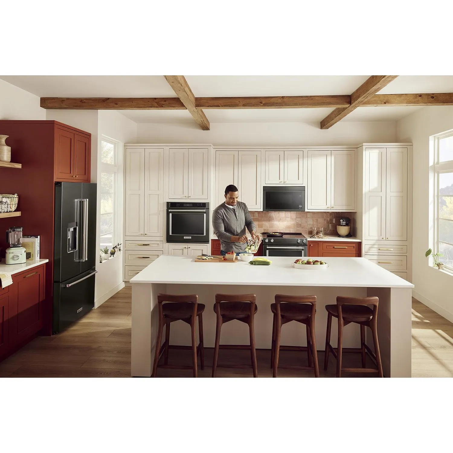 KitchenAid Black Stainless Over-the-Range Microwave (1.10 Cu Ft) - YKMMF330PBS