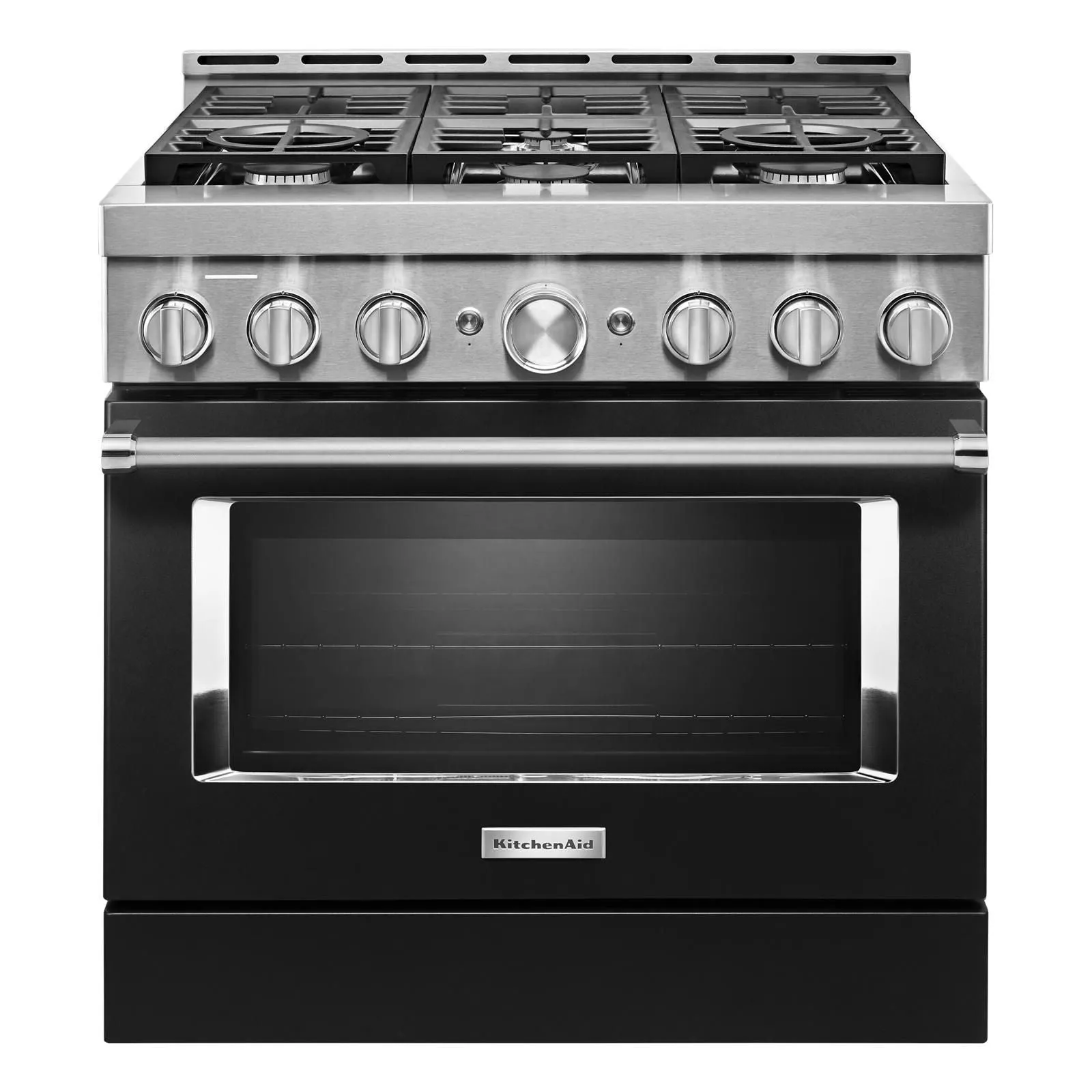 KitchenAid Imperial Black Smart Freestanding Gas Range (5.1 Cu. Ft.) - KFGC506JBK