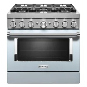 KitchenAid® Misty Blue Smart Freestanding Dual Fuel Range (5.1 Cu. Ft.) - KFDC506JMB