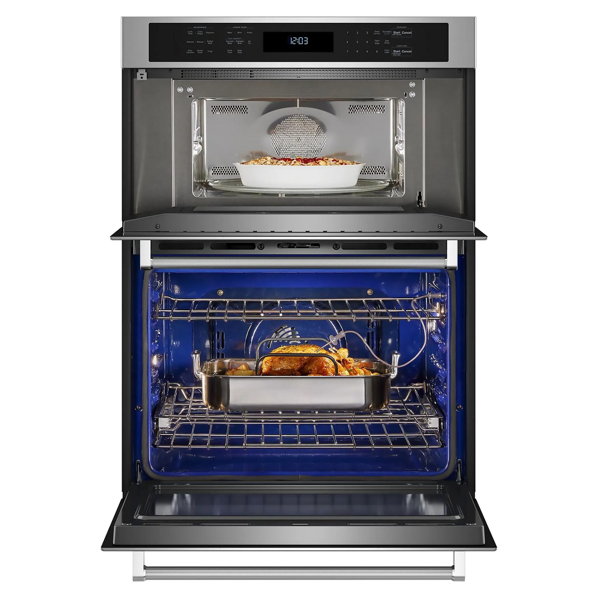 KitchenAid Stainless Steel 27" Combination Wall Oven (5.7 Cu.Ft.) - KOEC527PSS