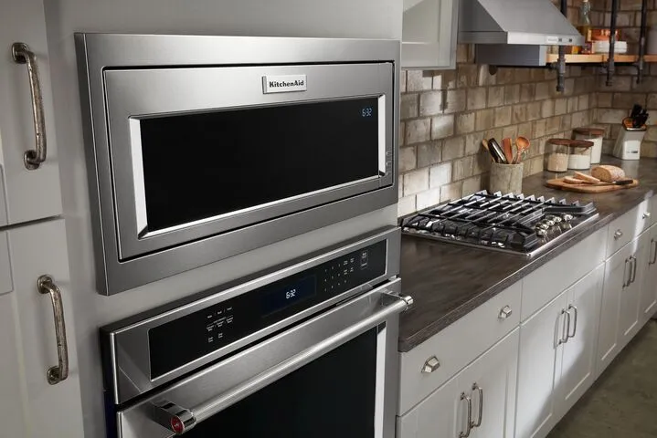 KitchenAid Stainless Steel Built-In Low Profile Microwave with Trim Kit (1.1 cu. ft.) - YKMBT5011KS
