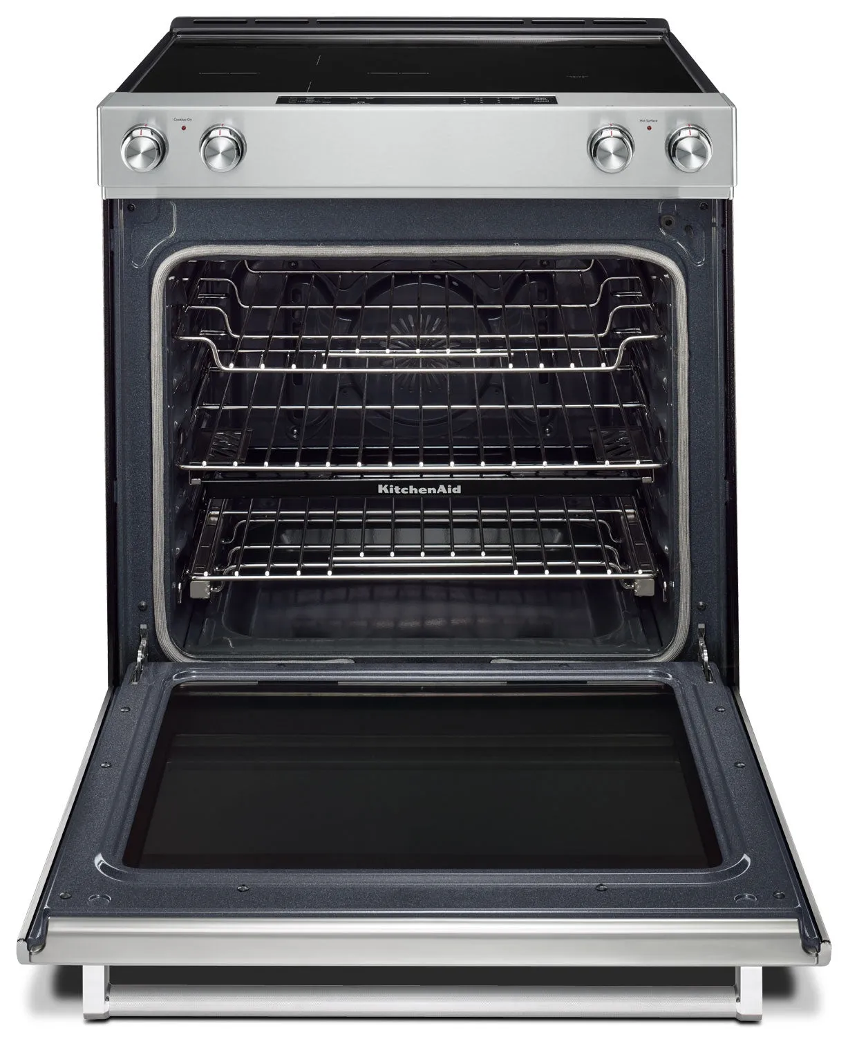 KitchenAid Stainless Steel Slide-In Electric Convection Range (6.4 Cu. Ft.) - YKSEG700ESS