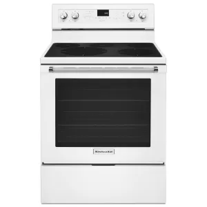 KitchenAid White Electric Convection Range (6.4 Cu.Ft.) - YKFEG500EWH
