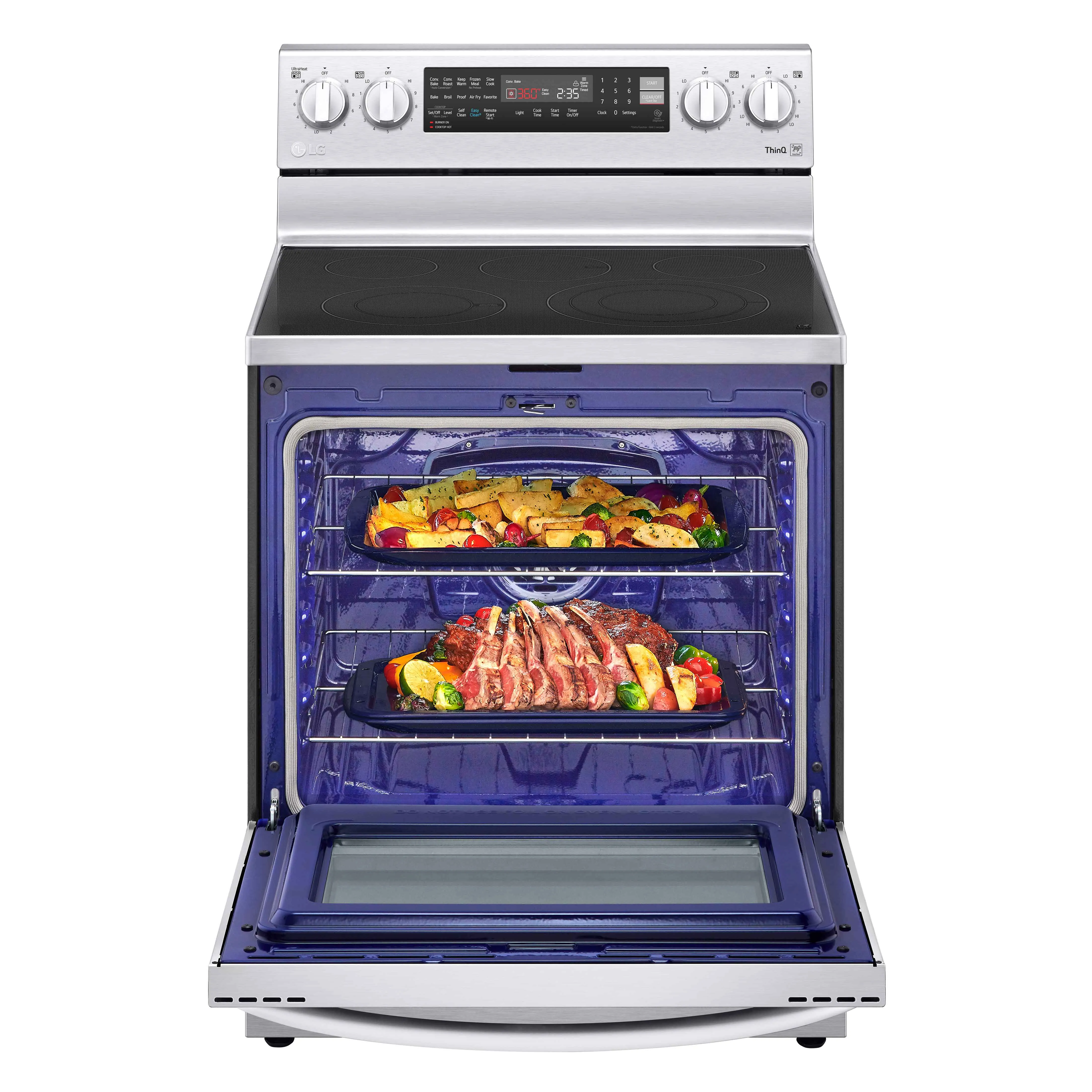 LG Smudge Resistant Stainless Kitchen Package with French Door Refrigerator, Electric Range & Built-In Dishwasher