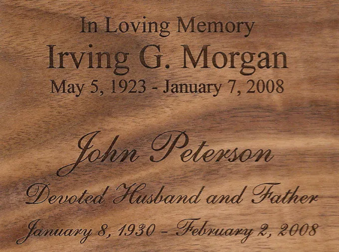 Mahogany Urn with Mosaic Patriot Artwork