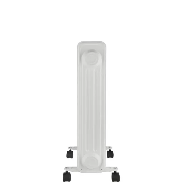 Mainstays WSH07O2AWW 1500W Mechanical Oil Filled Electric Radiator Heater, White