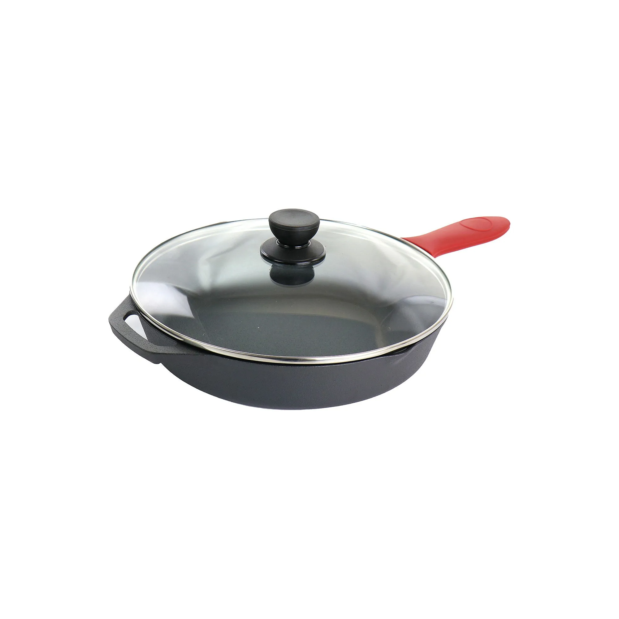 MegaChef 9-pc. Cast Iron Non-Stick Cookware Set Black