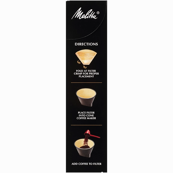 Melitta No. 4 Gourmet Filter Paper fits all 8-12 Cup Cone Coffeemakers that take #4 filters
