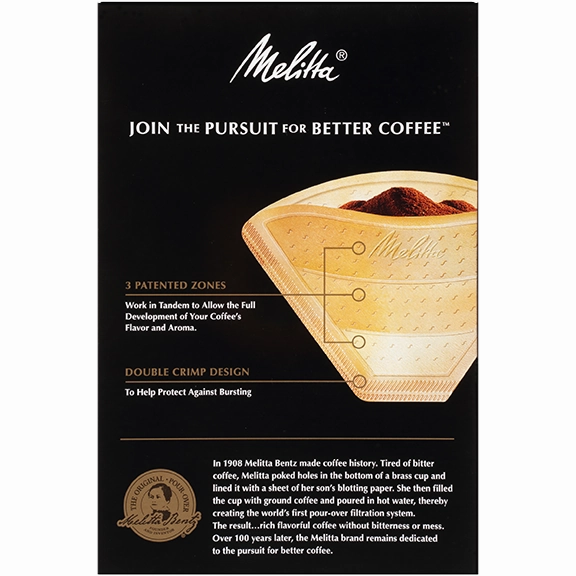 Melitta No. 4 Gourmet Filter Paper fits all 8-12 Cup Cone Coffeemakers that take #4 filters