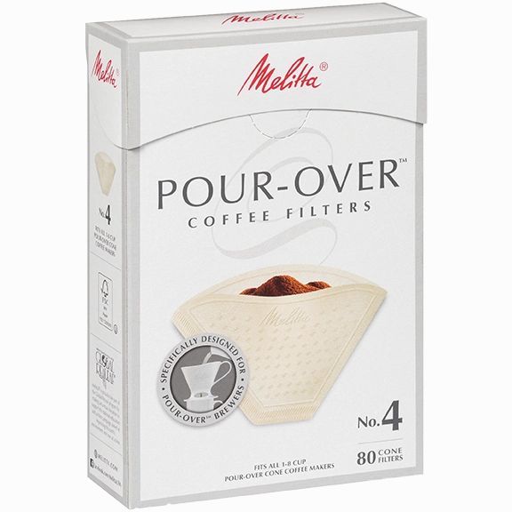 Melitta No. 4 Pour-Over Coffee Filters