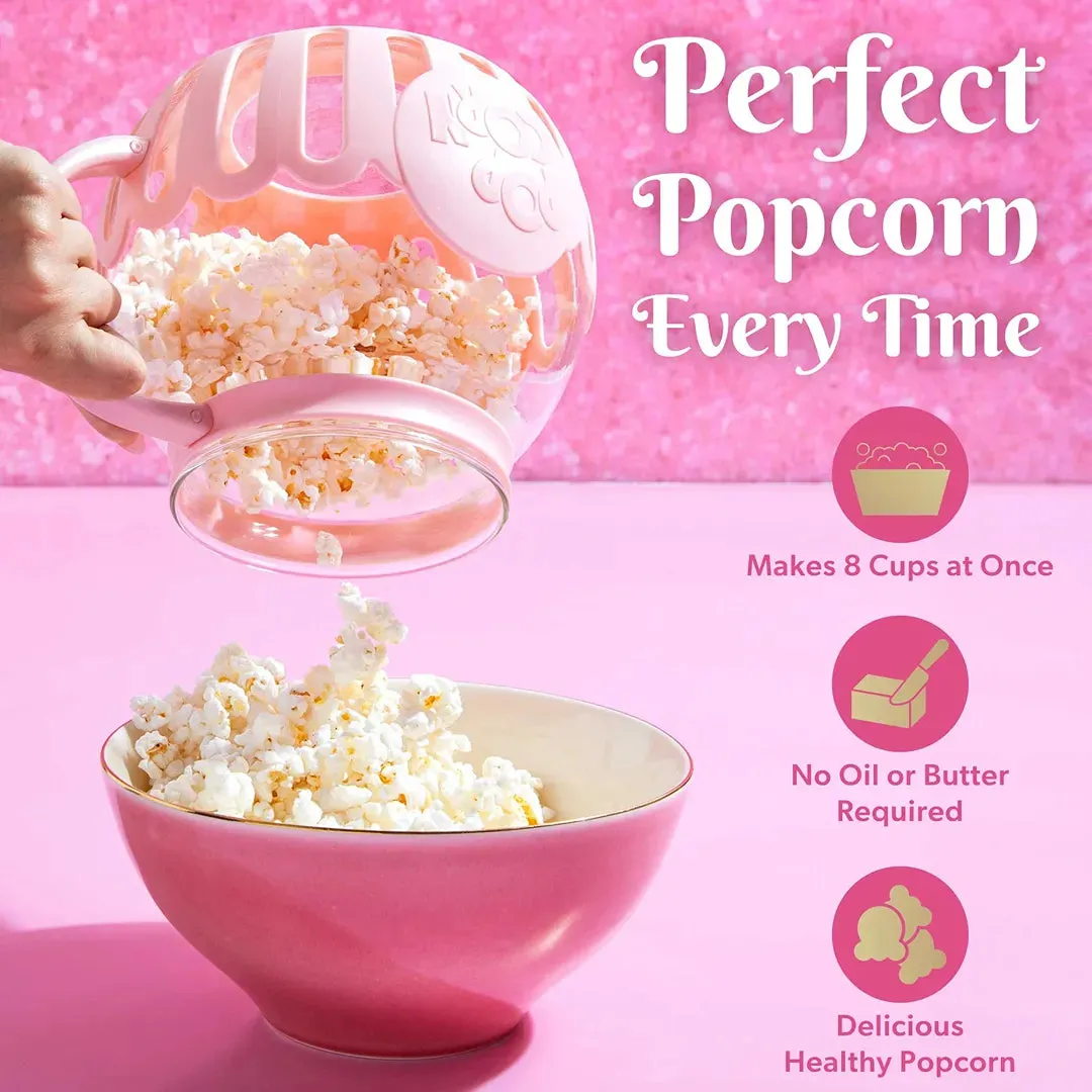 Microwave Popcorn Popper, Dishwasher Safe, 3.3-Quart - Pink