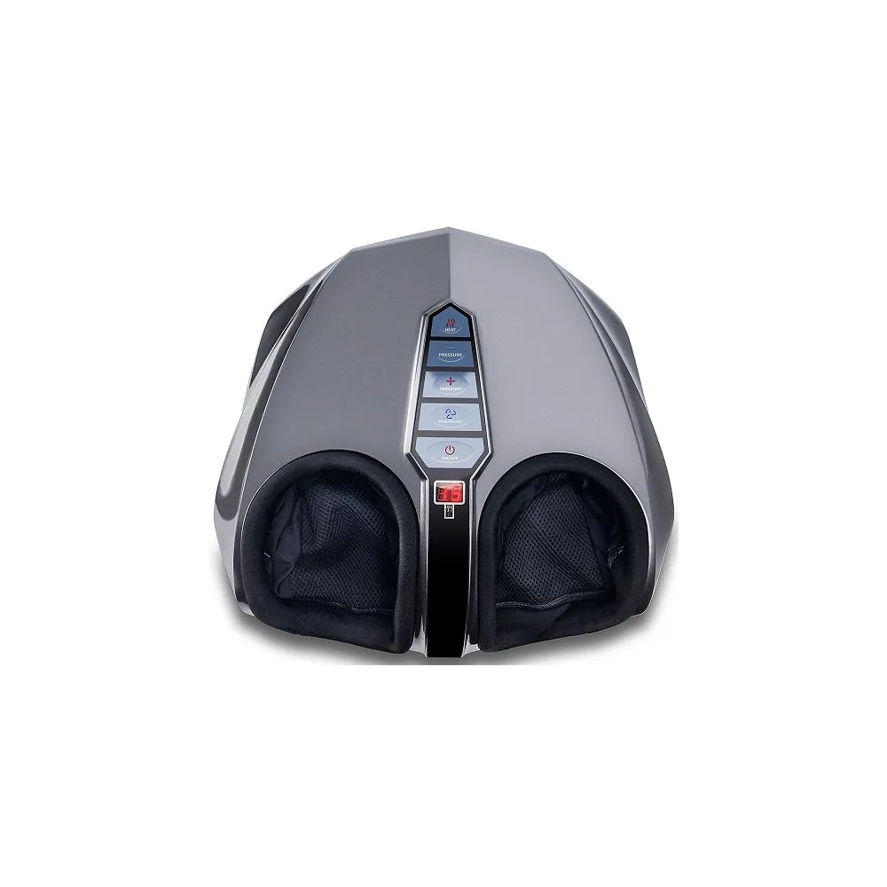 Miko RF-670-Charcoal-Grey Shiatsu Foot Massager Kneading/Rolling With Switchable Heat And Pressure Settings - Includes 2 Remotes, Charcoal Grey