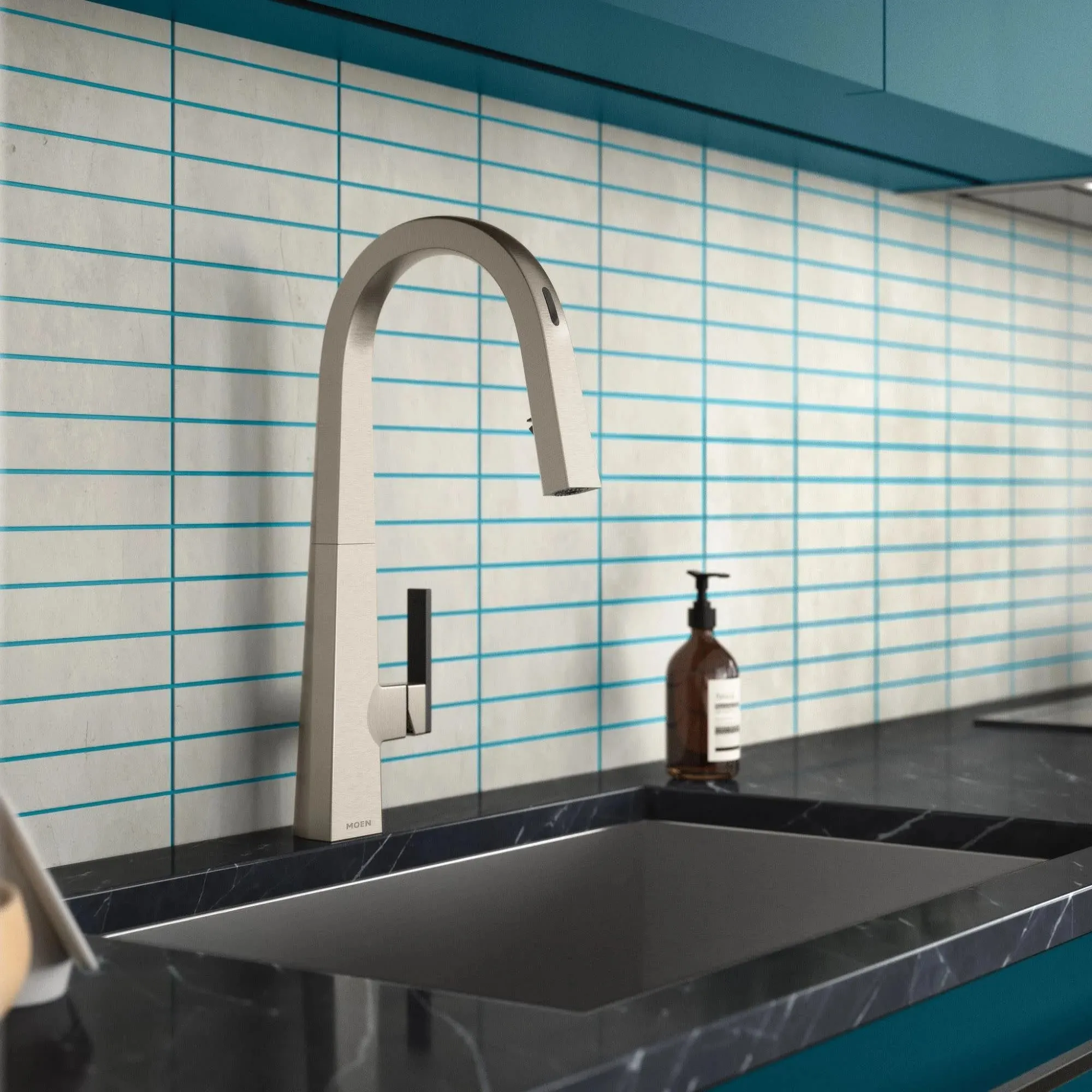 Moen S75005EV2 Nio 1.5 GPM Single Hole Pull Down Smart Kitchen Faucet - Spot Resist Stainless