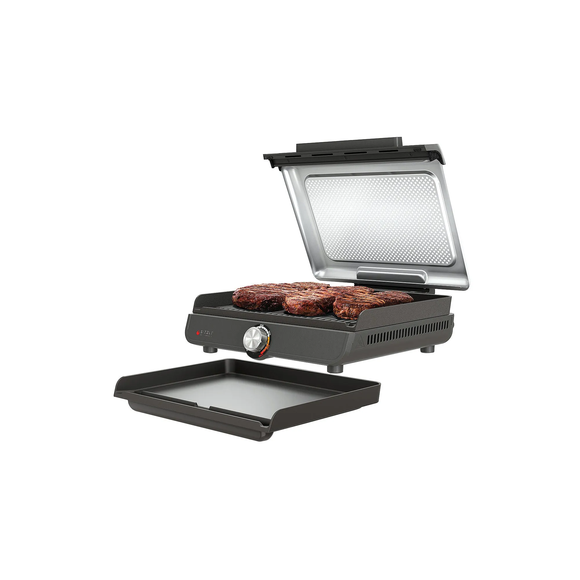 Ninja Sizzle Electric Indoor Grill   Griddle GR101 - GRAY ONE SIZE