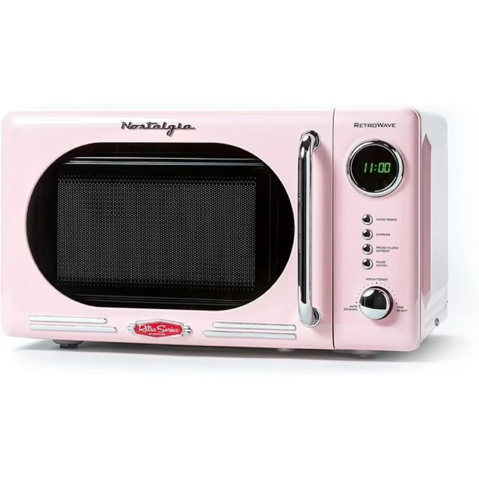 Nostalgia 121488 Retro 0.7 Cu. ft. 700-Watt Countertop Microwave Oven, Pink