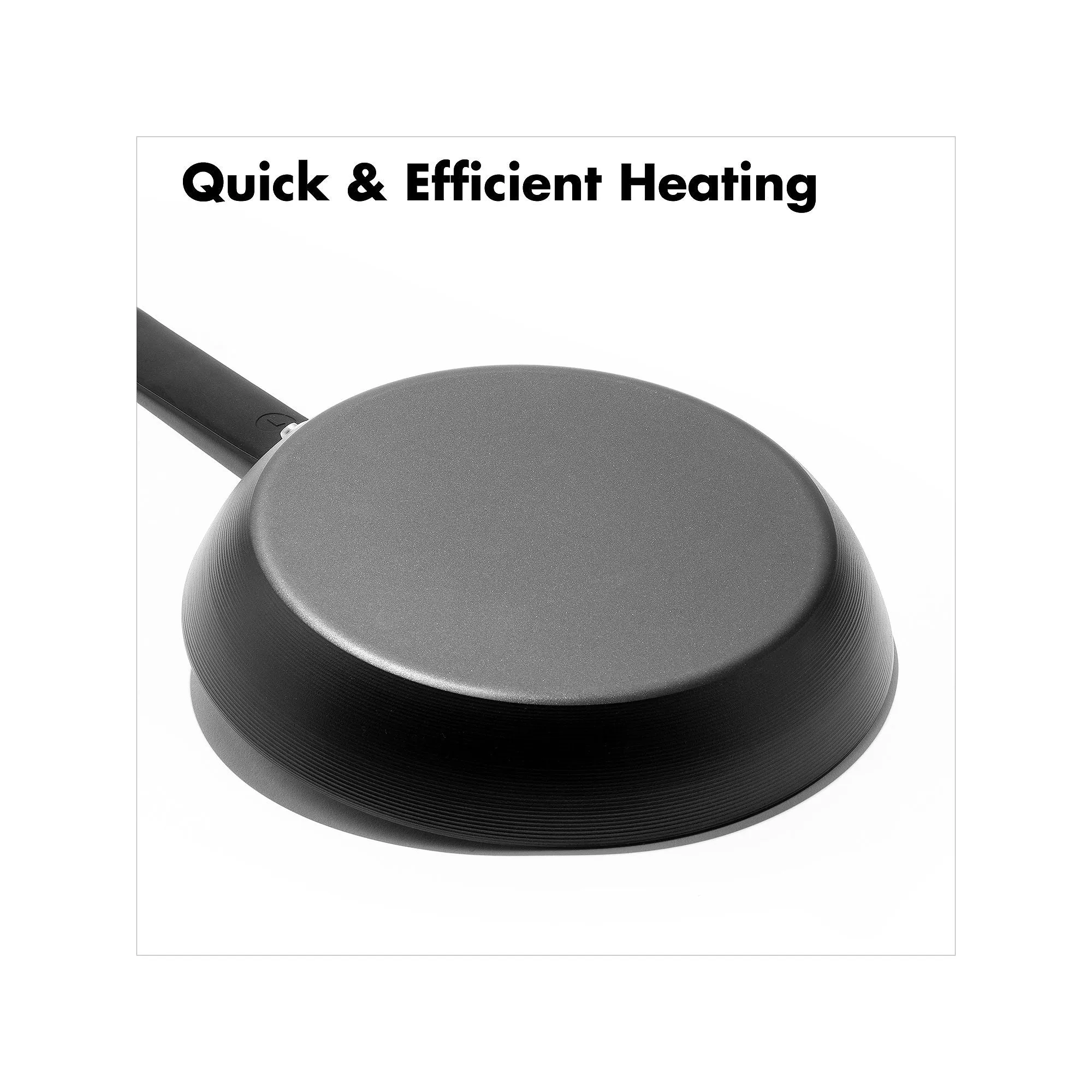 Oxo Black Steel 10" Frying Pan With Silicone Sleeve CC005100-001 - BLACK ONE SIZE