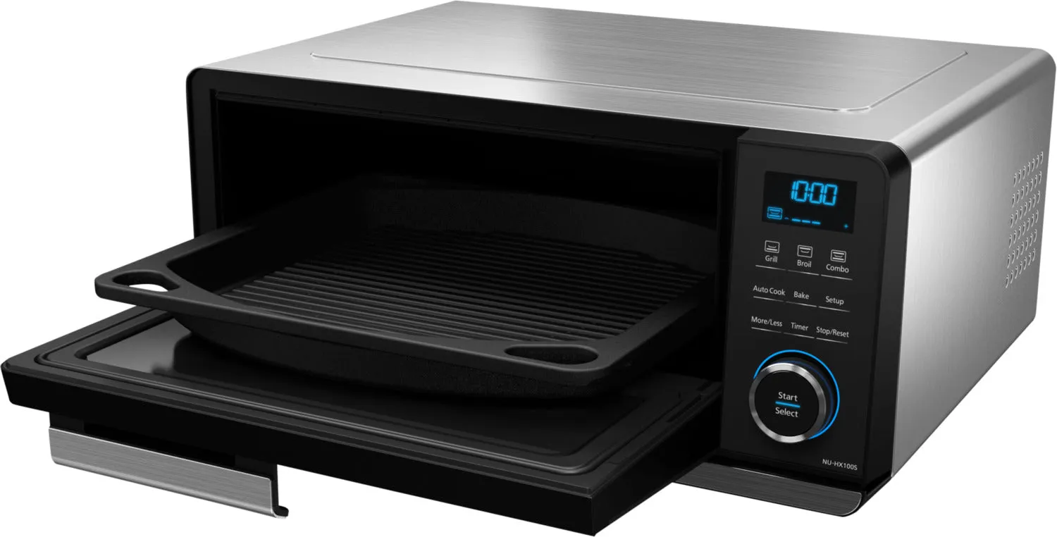 Panasonic Black-on-Stainless Steel Countertop Induction Oven (0.5 Cu. Ft.) - NUHX100S