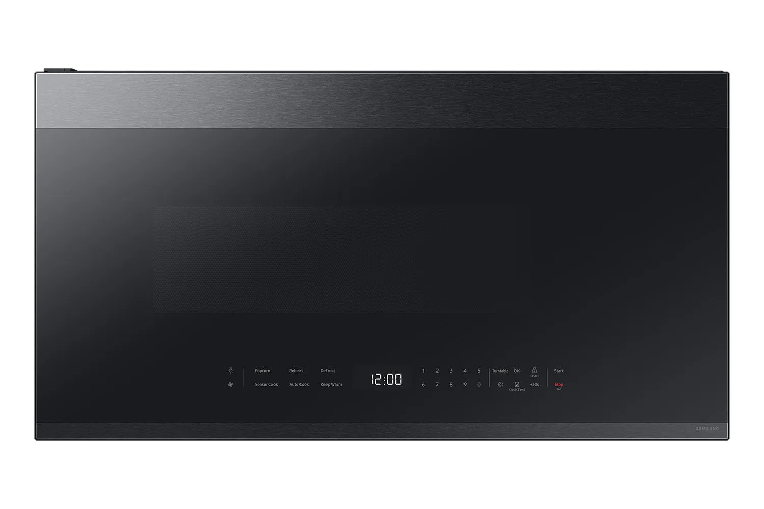 Samsung BESPOKE Matte Black Steel Over the Range Microwave with 400 CFM (2.1cu.ft.) - ME21DG6500MTAC