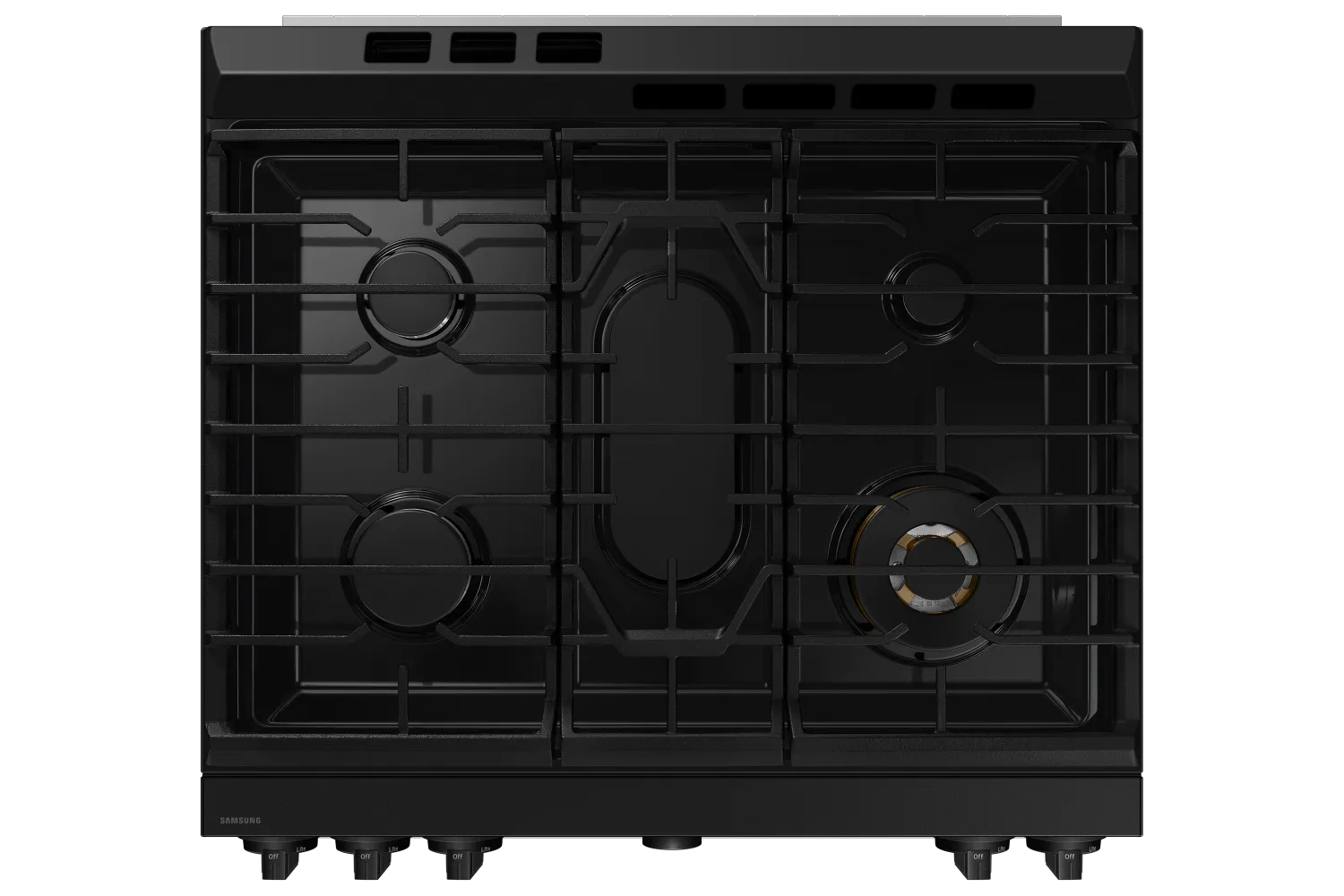 Samsung BESPOKE White Glass 30" Gas True Convection Slide in Range with Oven Camera (6.0cu.ft) - NSG6DB870012AA
