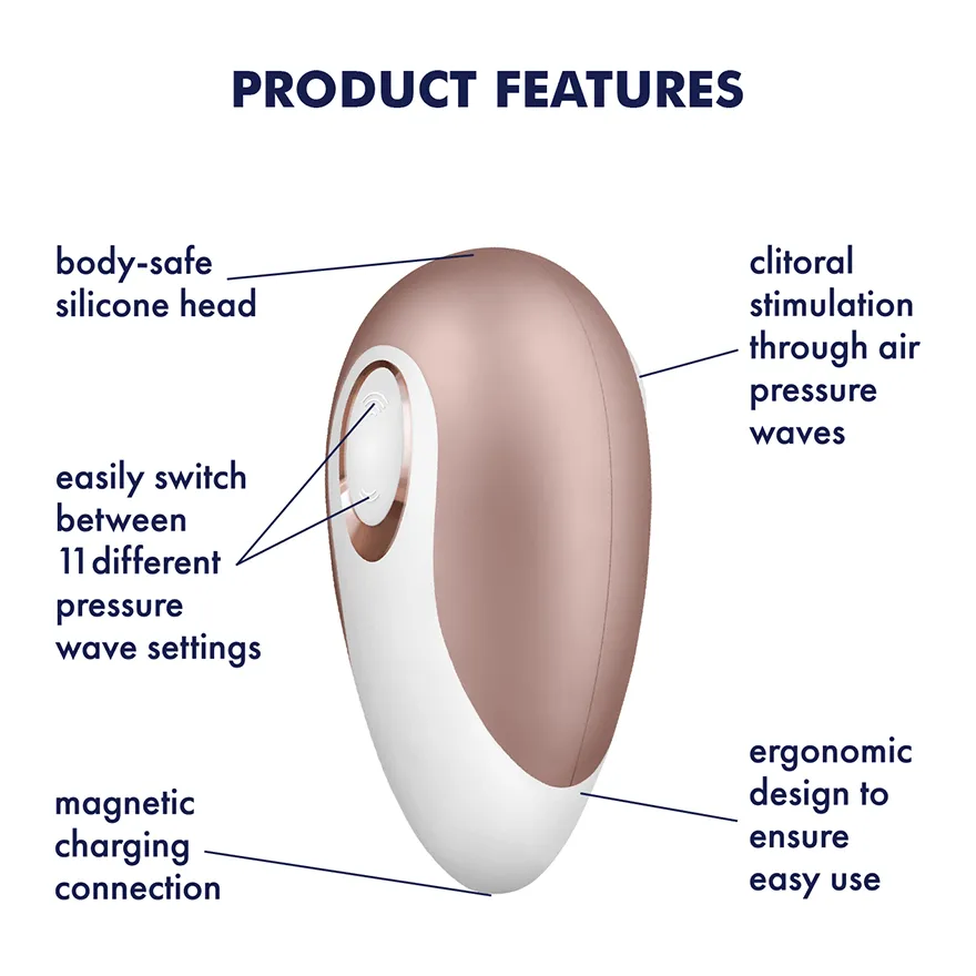 Satisfyer - Pro Deluxe Air Pulse Rechargeable Clitoral Air Stimulator (Rose Gold)