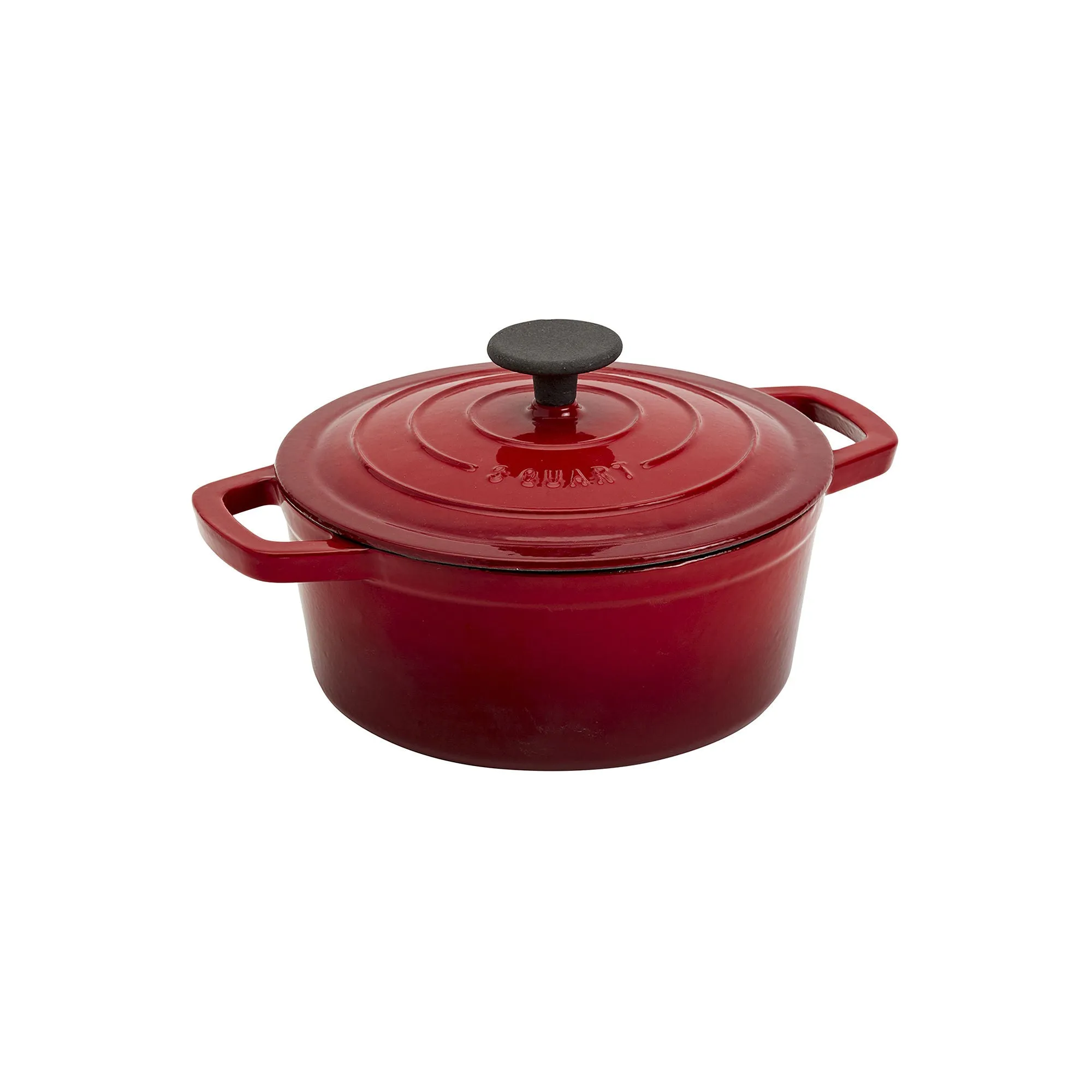 Smith & Clark Cast Iron 3-Qt. Dutch Oven - RED ONE SIZE
