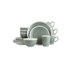 Stone   Lain Serenity 16 Piece Dinnerware Set - GREEN ONE SIZE
