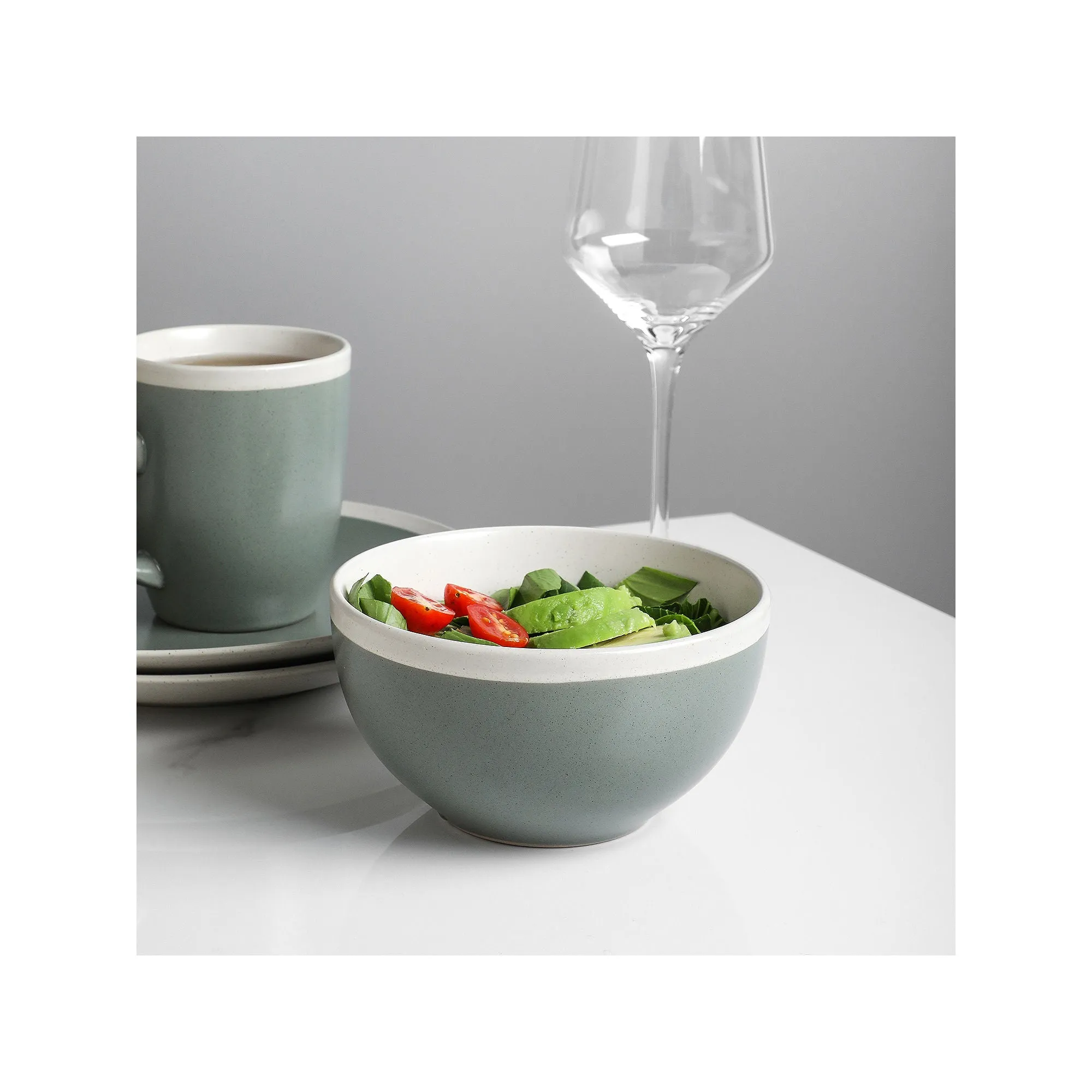 Stone   Lain Serenity 16 Piece Dinnerware Set - GREEN ONE SIZE