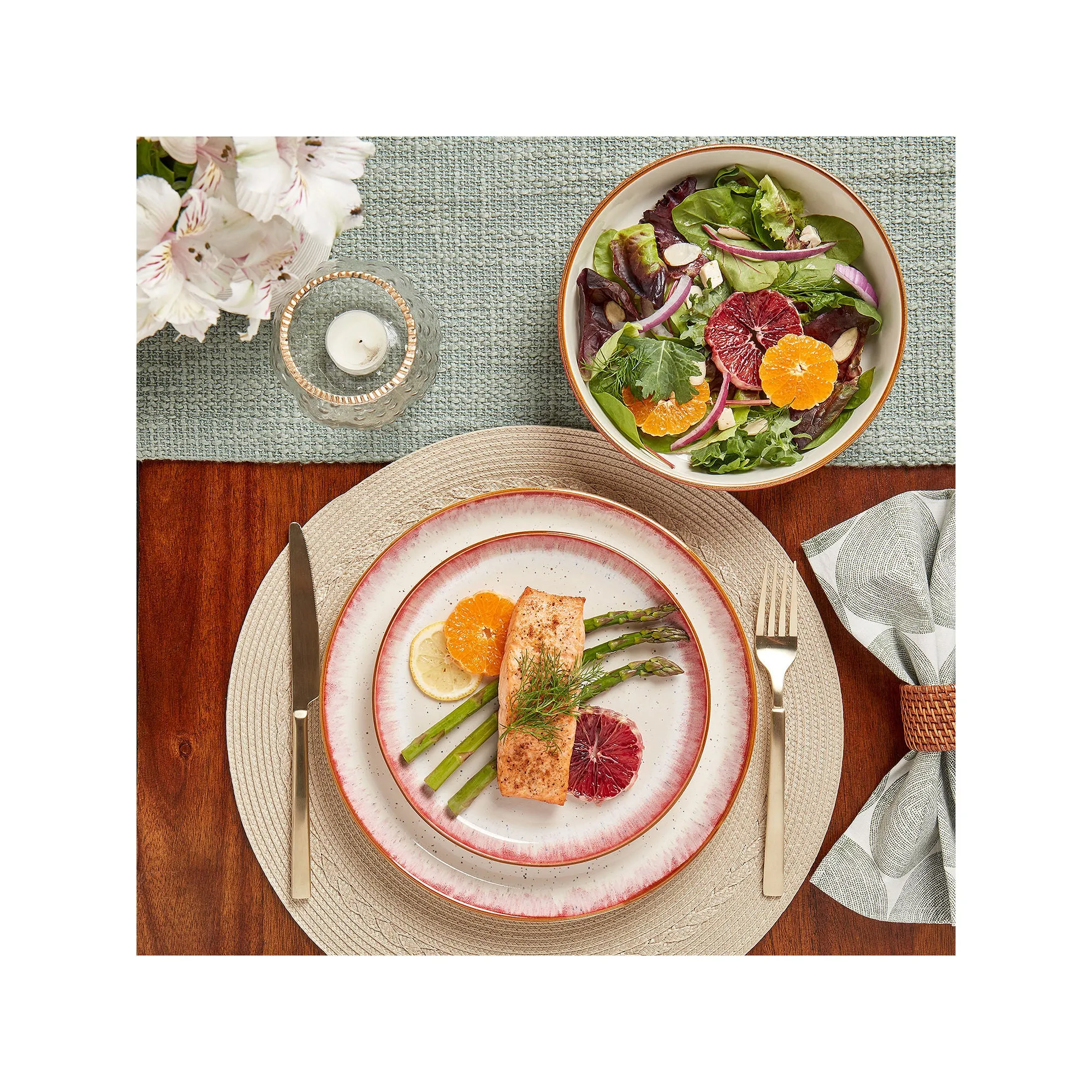 Tabletops Unlimited Hanover Berry 12-Pc. Stoneware Dinnerware Set TTU-A5433-ECM - RED ONE SIZE